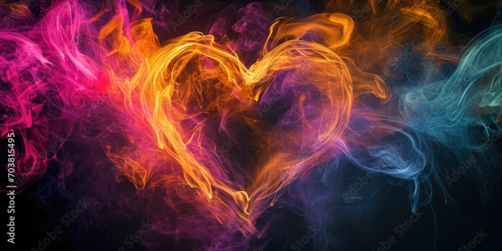 Fototapeta premium Romantic heart background for Valentine's Day