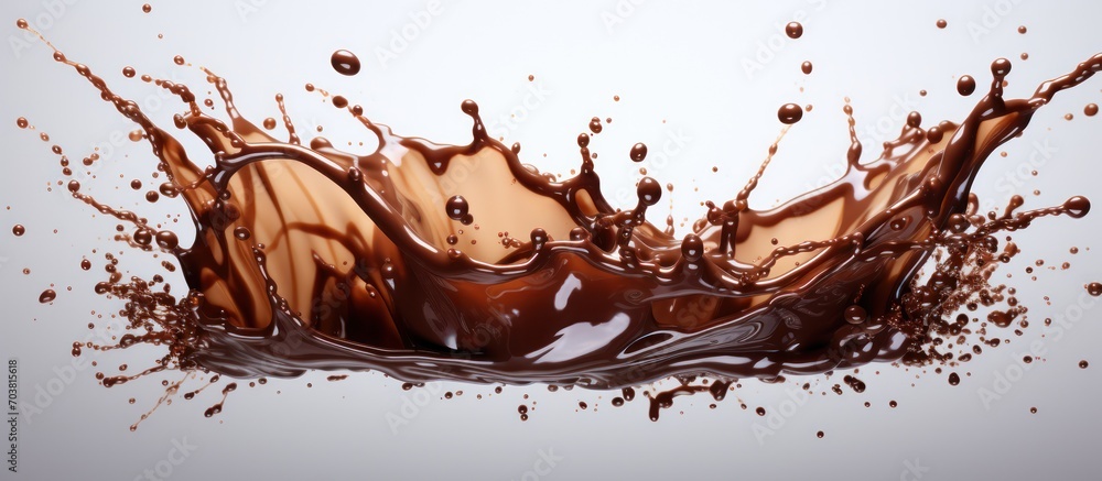 dark chocolate splash isolated on white background copy space dark chocolate splash isolated on white background copy space