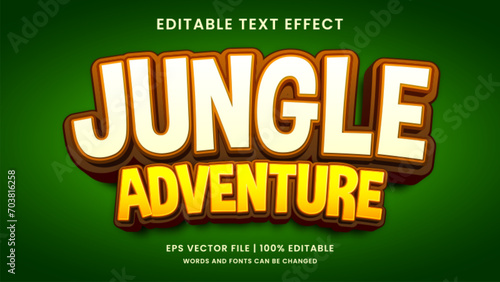 Jungle adventure 3d editable text effect