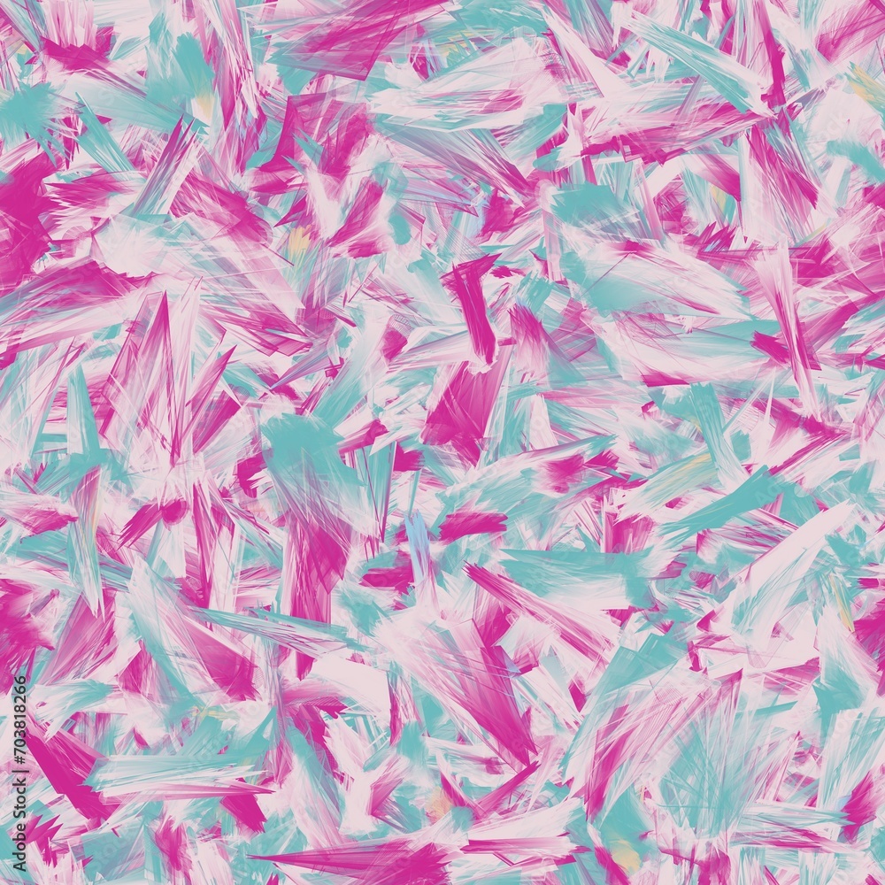 Abstract raspberry pink, cyan opaque, bone and cashmere color brush strokes with different shapes. Seamless pattern. Abstract raspberry pink, cyan opaque, bone and cashmere color brush strokes with different shapes. Seamless pattern.