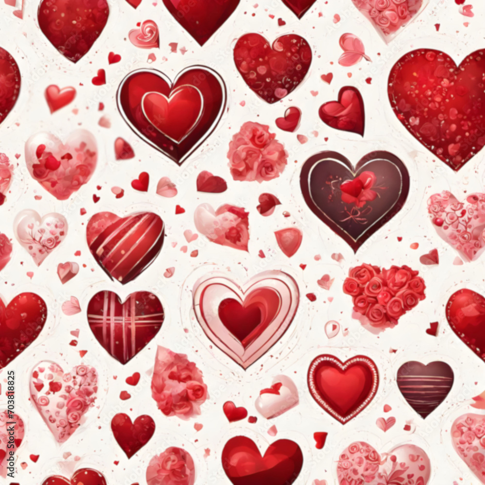 Hearts Blur. Valentine's Day abstract hearts background