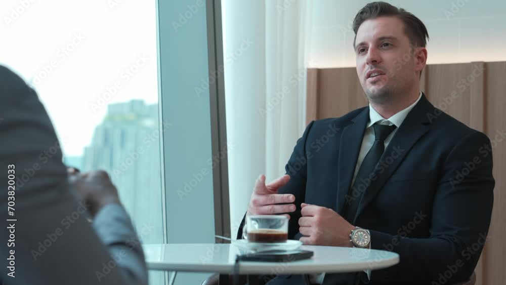 Ornament office with cityscape view, business college or MBA student