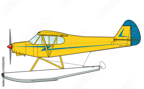 Zweisitziges Wasserflugzeug