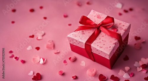 valentines day gifts background, happy gifts, valentines day scene, gifts for valenitnes day, colored gifts with roses © Gegham