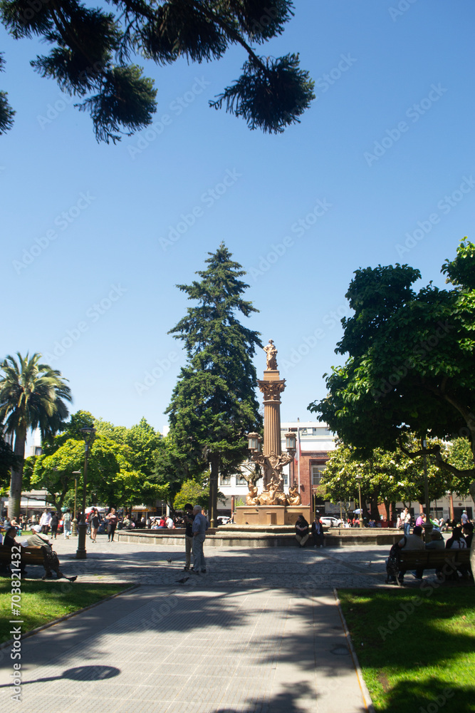 the beautiful square in Concepción city