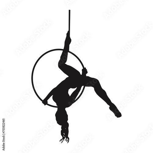 Aerial Hoop Silhouette Collection for Design Element Templet