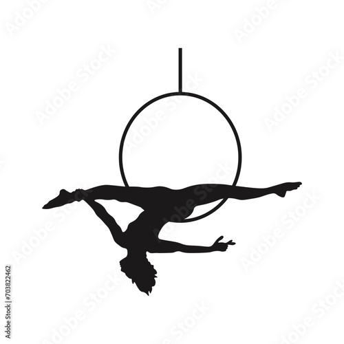 Aerial Hoop Silhouette Collection for Design Element Templet