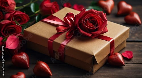 valentines day gifts background, happy gifts, valentines day scene, gifts for valenitnes day, colored gifts with roses