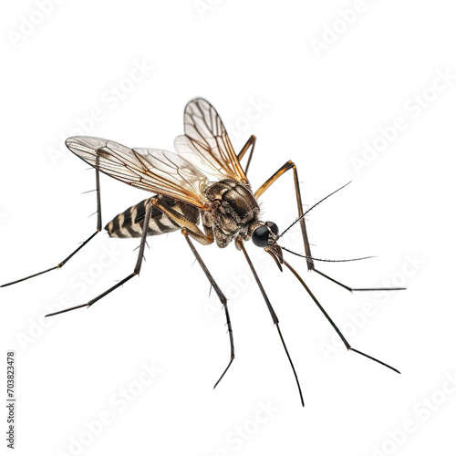 Aedes mosquitoes are vectors of malaria on PNG transparent background © DX