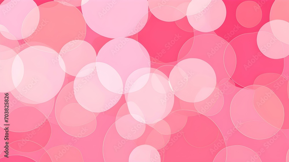 Abstract Background of minimalistic Circles in pink Colors. Artistic Wallpaper