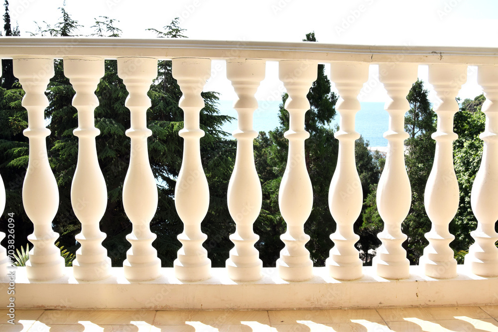 Balcony balusters made of lime stone
