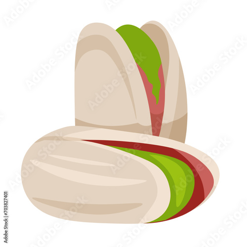 Two pistachio clipart. Isolated nuts