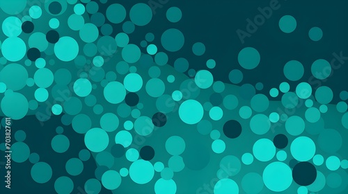 Abstract Background of minimalistic Circles in turquoise Colors. Artistic Wallpaper