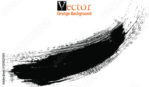 black vector brushstroke background, vector illustration. vektor kuas stroke, Black design elements isolated on white background..eps8