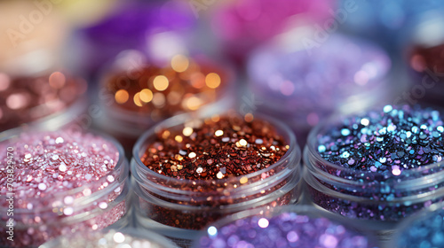 Glitter for manicure and nail art