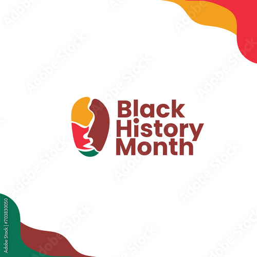 Black History Month vector banner design template