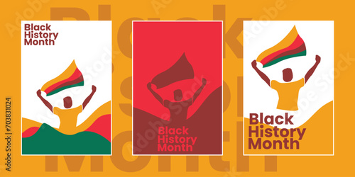  flat black history month instagram posts collection