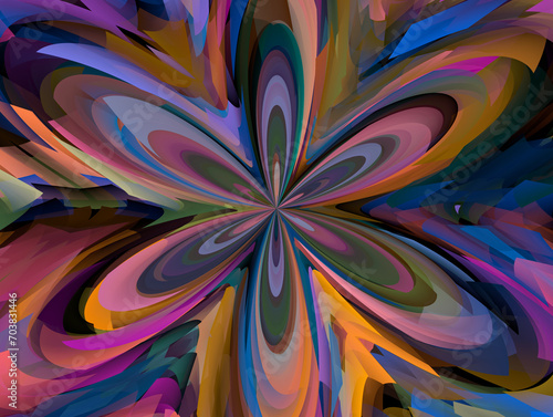 Kwiatowy kształt, kolorowy kwiatowy wzór abstrakcyjne tło, mozaika