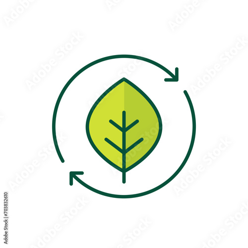 detox icon with a leaf, vector