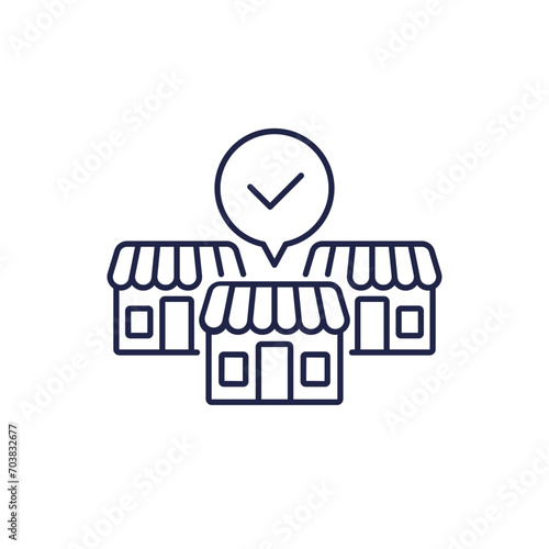 franchise line icon on white