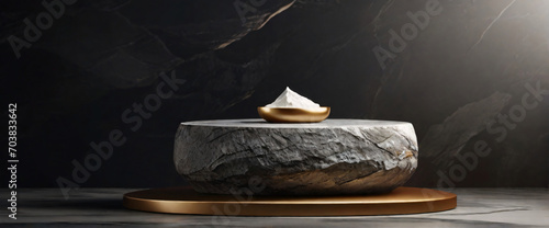 Wallpaper Mural Stone podium for display product. Background for cosmetic product branding, identity and packaging inspiration Torontodigital.ca