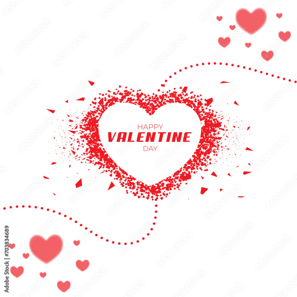 valentine day banner background design with ornaments