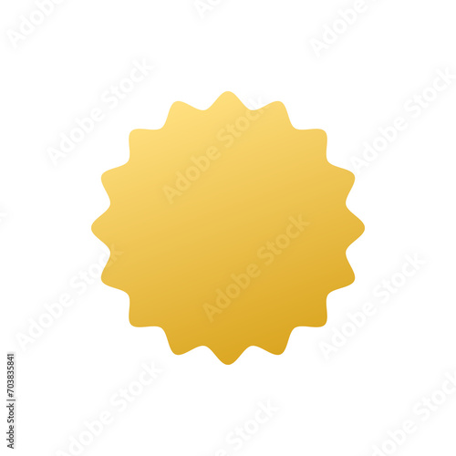 Golden badge png label blank sticker