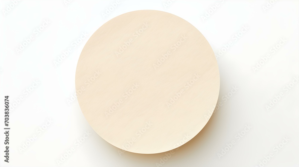 Ivory round Paper Note on a white Background. Brainstorming Template with Copy Space Ivory round Paper Note on a white Background. Brainstorming Template with Copy Space