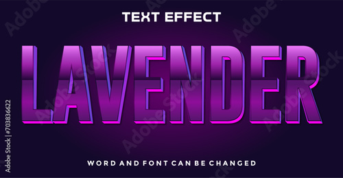 Lavender  editable text effect