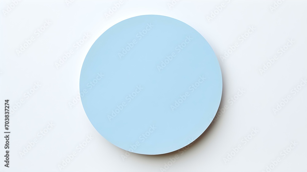 Light Blue round Paper Note on a white Background. Brainstorming Template with Copy Space Light Blue round Paper Note on a white Background. Brainstorming Template with Copy Space