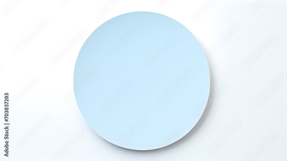 Light Blue round Paper Note on a white Background. Brainstorming Template with Copy Space Light Blue round Paper Note on a white Background. Brainstorming Template with Copy Space
