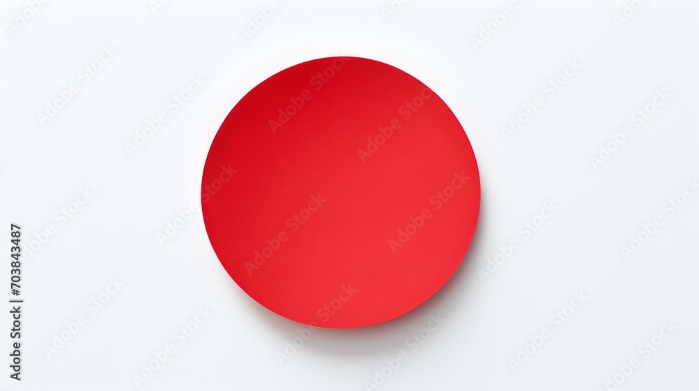 Red round Paper Note on a white Background. Brainstorming Template with Copy Space Red round Paper Note on a white Background. Brainstorming Template with Copy Space