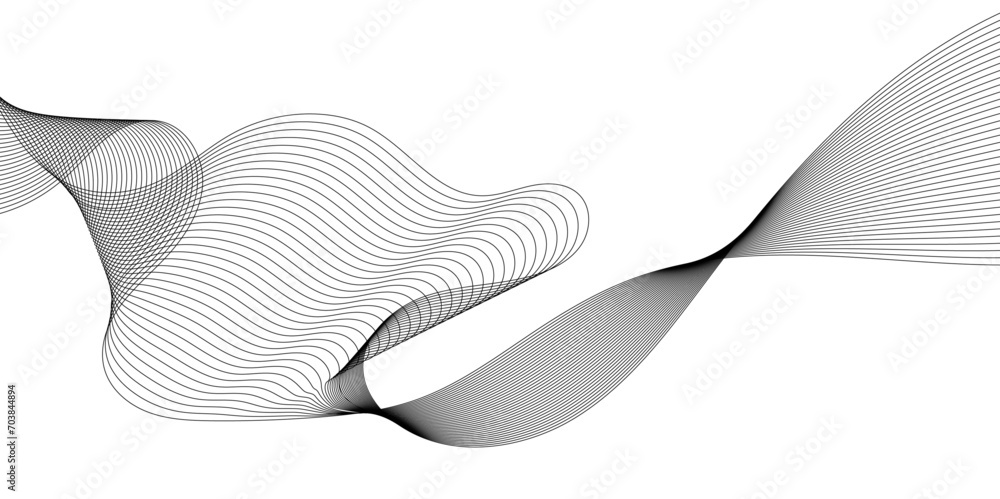 Abstract wave and curved blend lines on transparent background. Sound, music, volume background. Design for brochure, flyer, banner, template, wallpaper background and many more. Abstract wave and curved blend lines on transparent background. Sound, music, volume background. Design for brochure, flyer, banner, template, wallpaper background and many more.