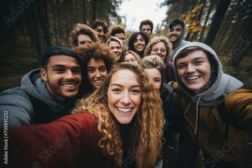 Large group of cheerful ethnical diversity friends. Smiling, happy people. Friend, divert concept photo
