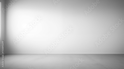 Minimalistic pastel gray gentle background. Empty space of room, product display