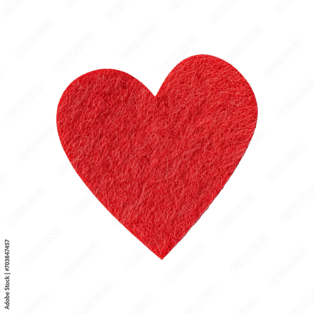 Red felt heart