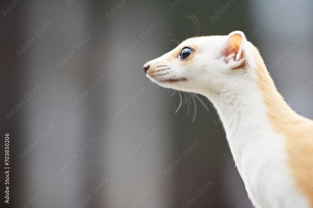 profile shot of ermine in profile profile shot of ermine in profile