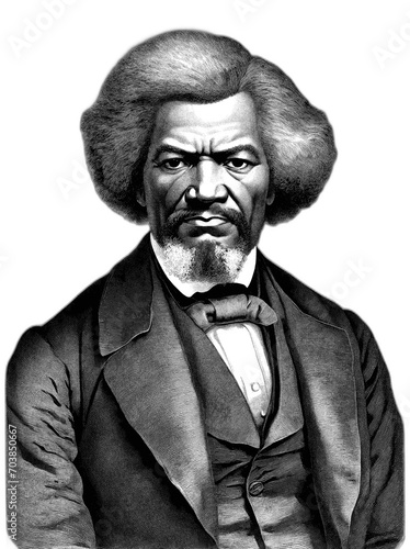 Frederick Douglass portrait, generative AI	 photo