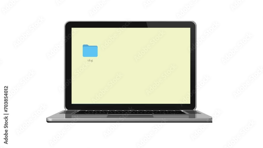 White background yellow computer screen mouse animation White background yellow computer screen mouse animation