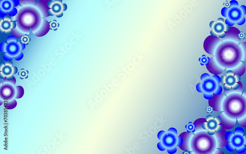 Schilderij op canvas Spring vector background with flowers