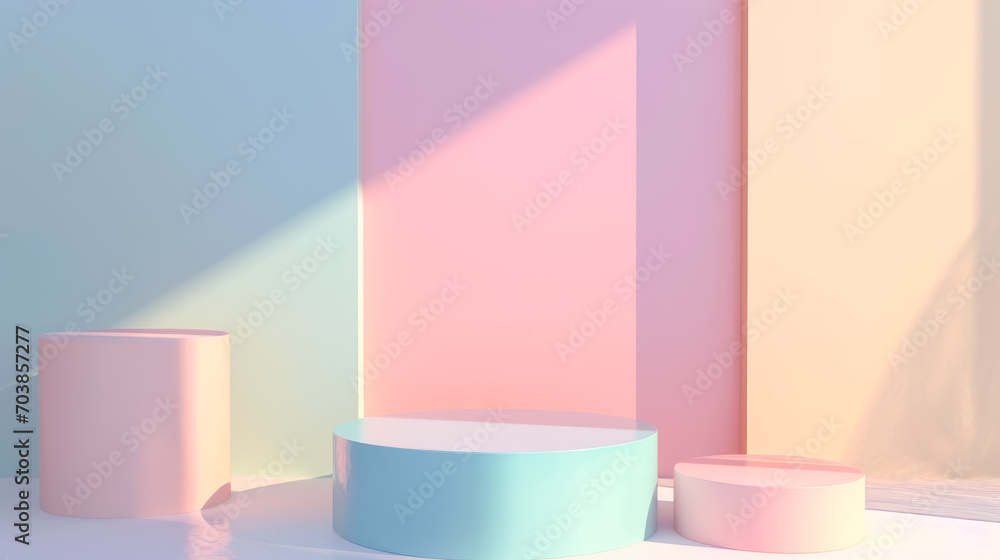Minimal abstract podium for product in minimalist style with copy space Minimal abstract podium for product in minimalist style with copy space