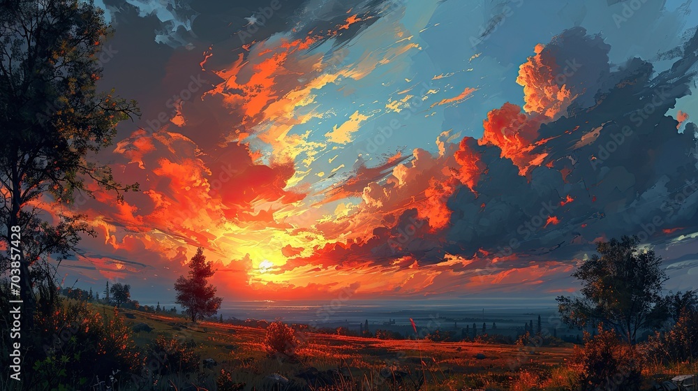 Beautiful Abstract Nature Sunset Sky Background, Background Banner HD Beautiful Abstract Nature Sunset Sky Background, Background Banner HD