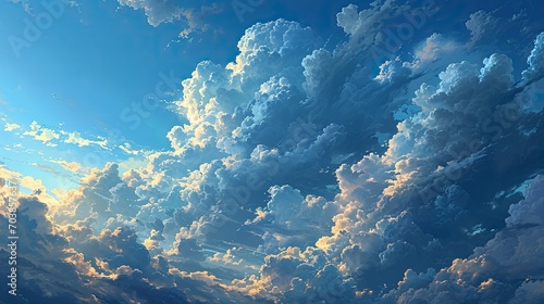 Beautiful Blue Sky Background Cloudy, Background Banner HD