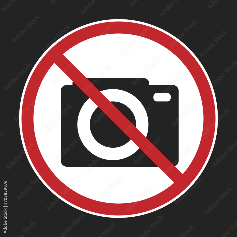 Printable Sticker Isolated Prohibition Sign Do Not Take Picture, No ...