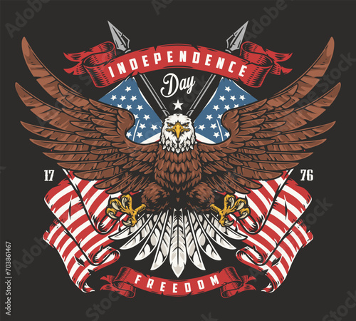 USA Independence day poster colorful