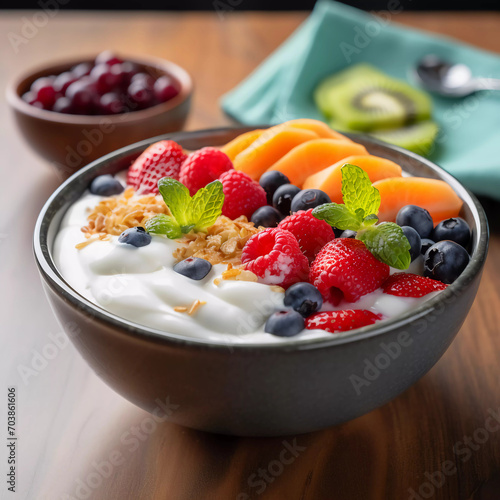 yogurt with berries, Generative AI, Generativ, KI