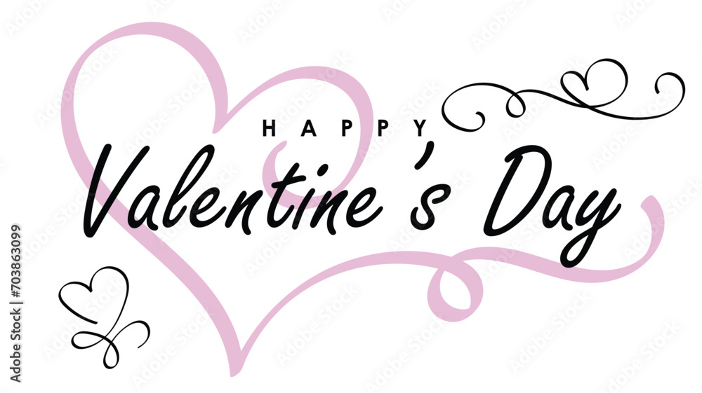 Happy Valentine's day. Valentines Day greeting card template 