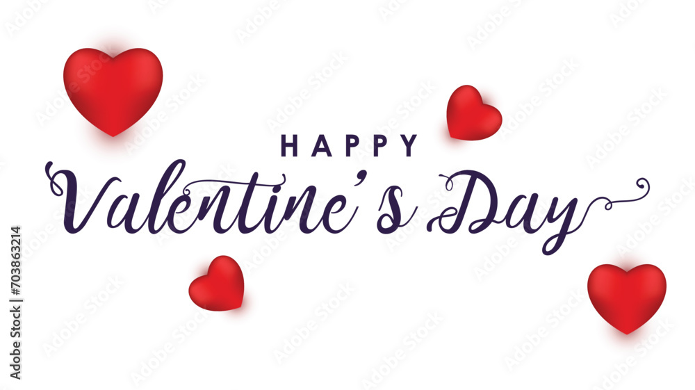 Happy Valentine's day. Valentines Day greeting card template 