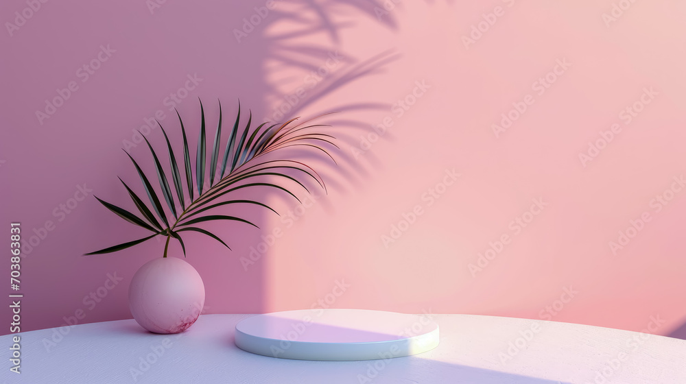Minimal abstract podium for product in minimalist style with copy space Minimal abstract podium for product in minimalist style with copy space