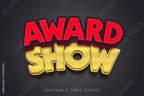 Award Show 3d gold style effect template